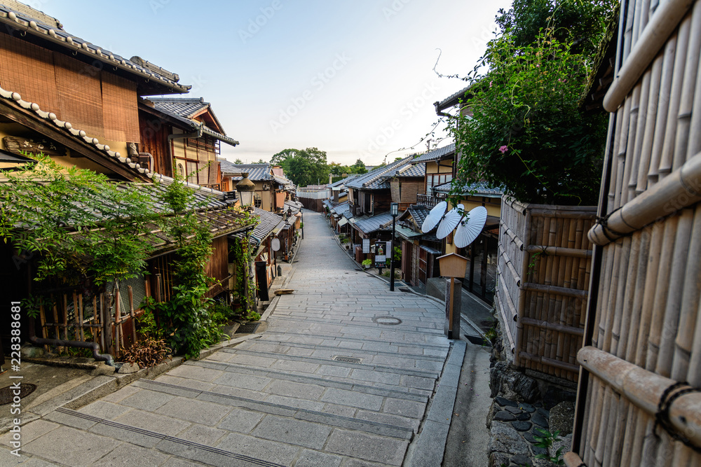 traditional street of higashiyama district in Kyoto old town, Japan traditional street of higashiyama district in Kyoto old town, Japan