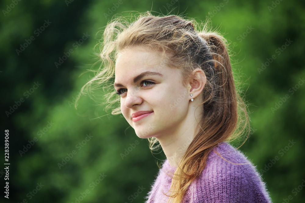 A young girls is smiling A young girls is smiling
