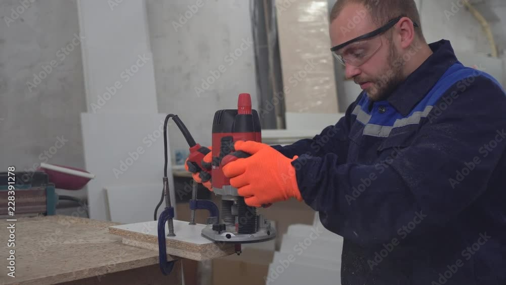 Production of cabinet furniture. 4k Production of cabinet furniture. 4k