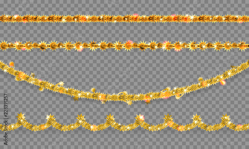 Shine gold tinsel