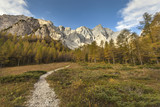 Hiking path in Savinja Kamnik Alps, Slovenia