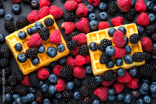 waffles with berries