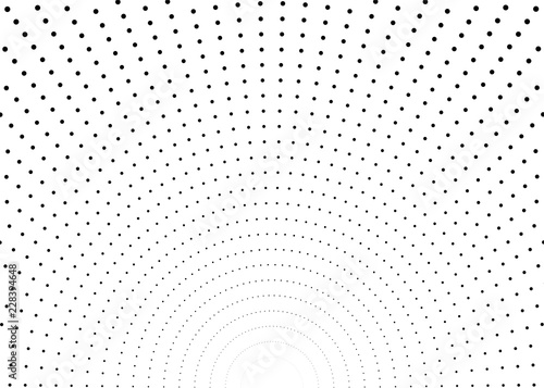 Burst dots with semicircle shape. Rays elements for design. Vector illustration