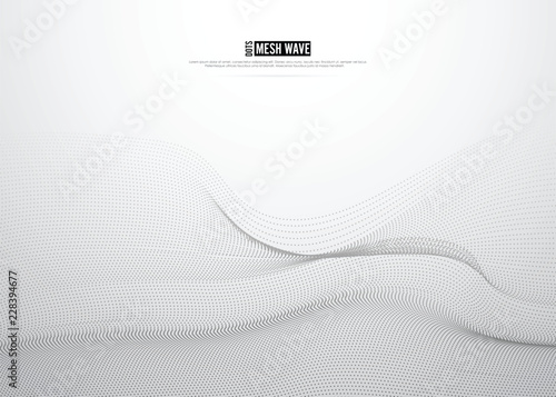 Abstract dots mesh digital background. Vector Illustration