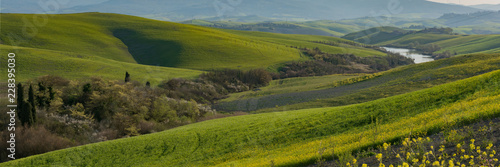 Panorama delle colline Toscane vicino a Volterra