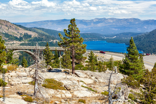 Granite, Mountains, Lake, Clouds