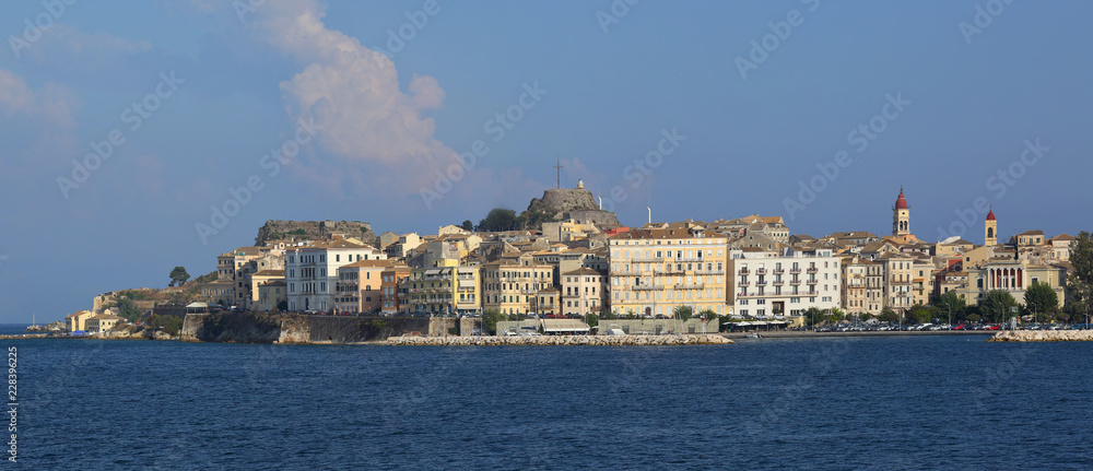 Naklejka premium View on Old Corfu Town