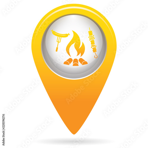 Grilled kebab and sausage icon