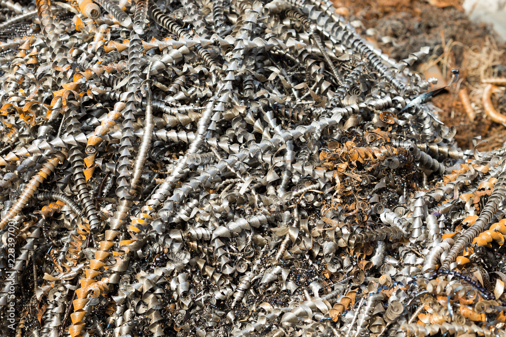 silver spirals of metal shavings as garbage, texture of different size of metal spirals shavings texture, metal shavings texture silver spirals of metal shavings as garbage, texture of different size of metal spirals shavings texture, metal shavings texture