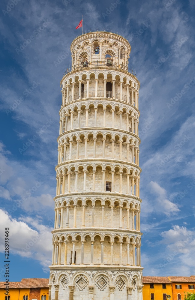 Pisa Tower Under Clouds