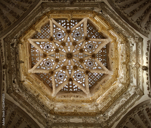 The interior dome of the Burgos Cathedral