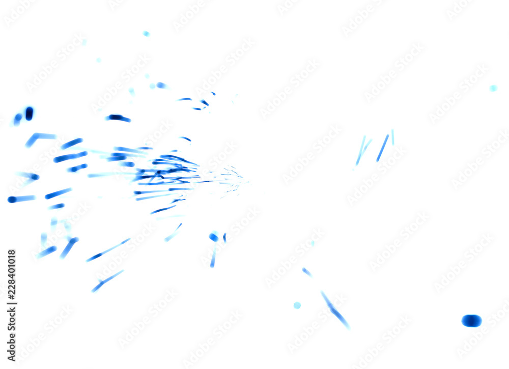Fototapeta premium blue background defocused round sparks on a white background