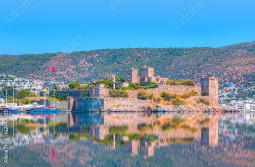 Saint Peter Castle (Bodrum castle) and marina in Bodrum, Turkey photo