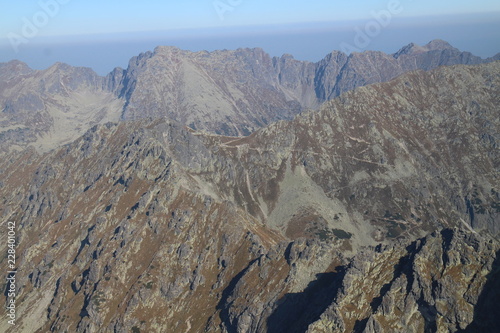 View from top of Kôprovský štít peak (2363 m) in Mengusovska dolina valley, High Tatras, Slovakia