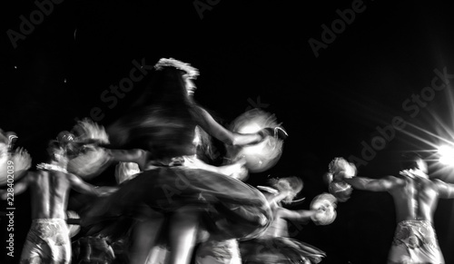Traditional hawaiian Hula dance in Honolulu