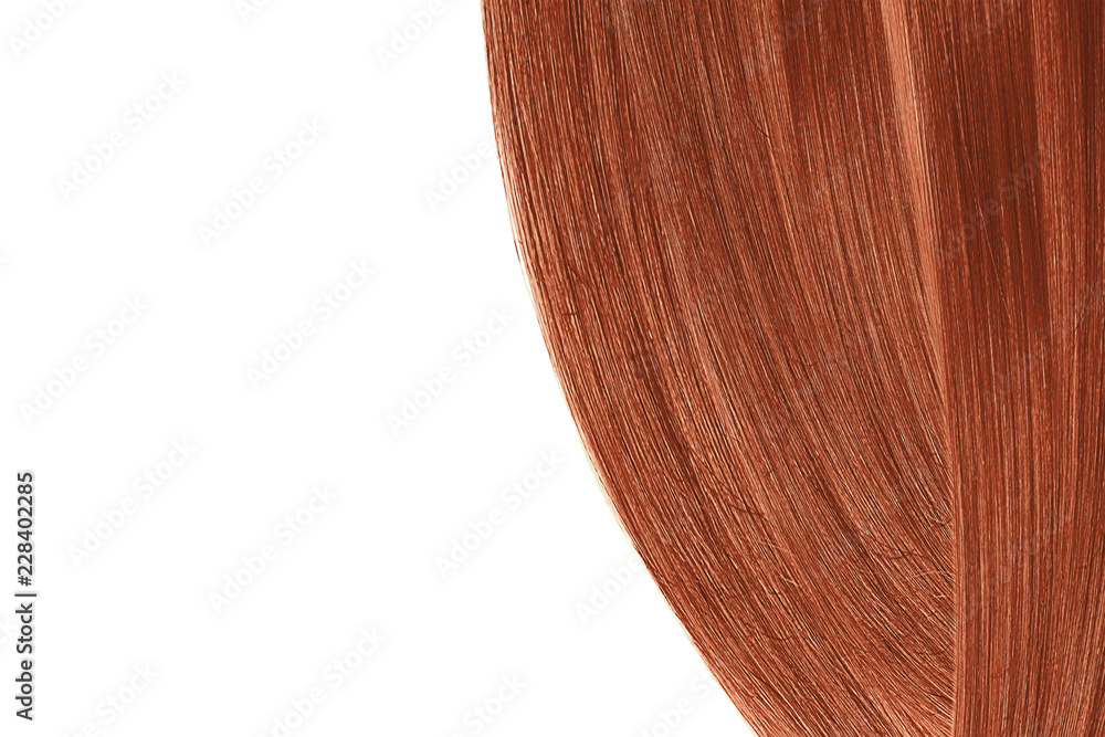 Fototapeta premium Henna hair, isolated on white background. Flat lay and copy space