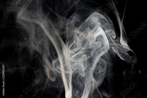 smoke on a black background