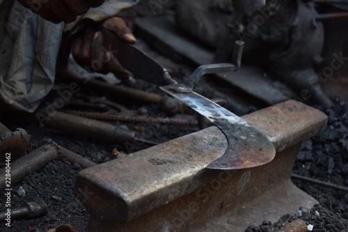 elements of the blacksmith in the streets of Bangladesh