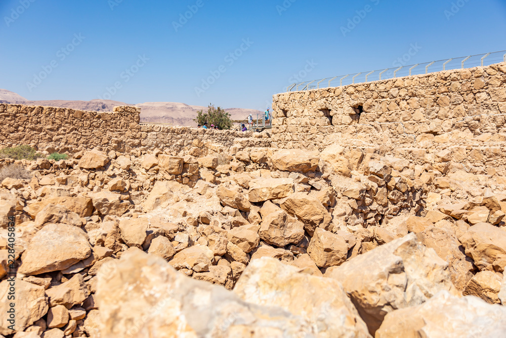 ruins of an ancient fortress on the mountain ruins of an ancient fortress on the mountain