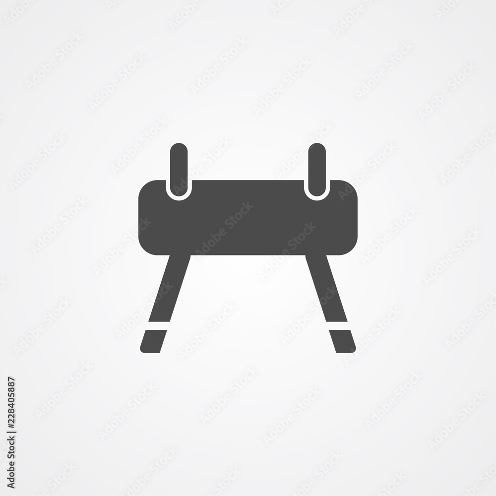 Gym horse vector icon sign symbol Gym horse vector icon sign symbol