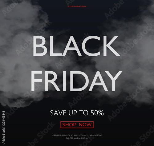 Black Friday sale inscription design template. Black Friday banner. Special offer. Vector illustration EPS10