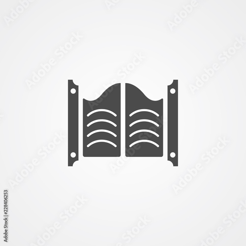 Saloon door vector icon sign symbol