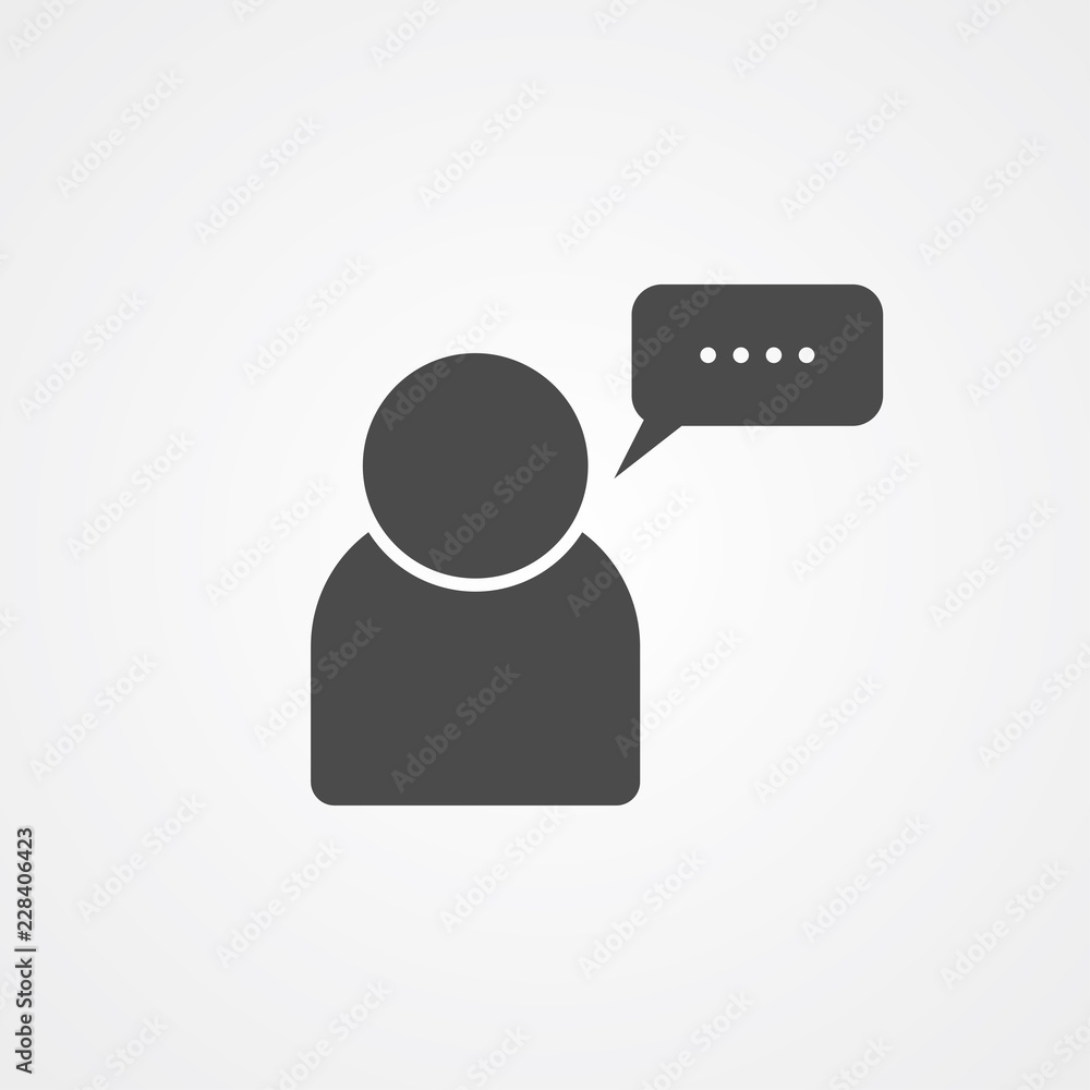 User and chat vector icon sign symbol User and chat vector icon sign symbol
