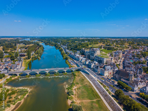 Aerial photography of the castle Amboise, France © Max Topchii