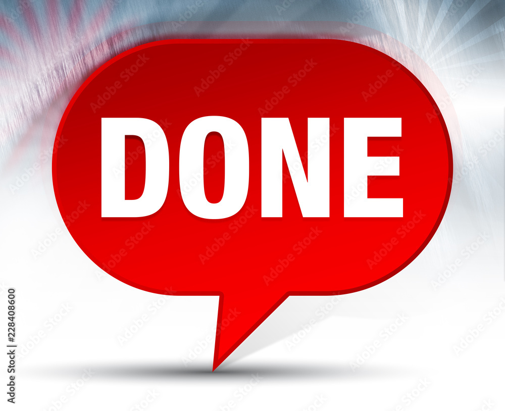 Done Red Bubble Background