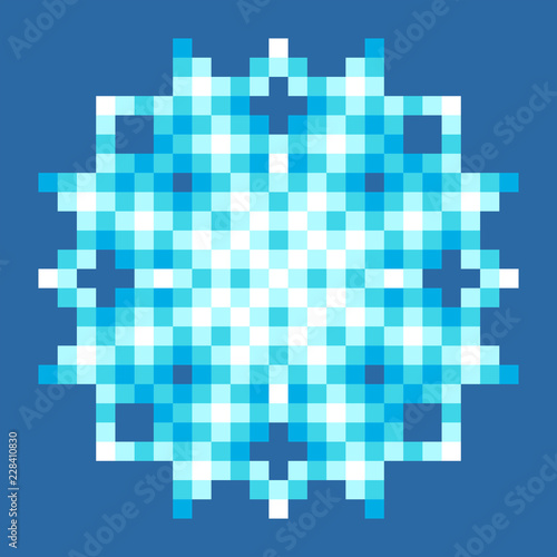 8-Bit Pixel Snowflake