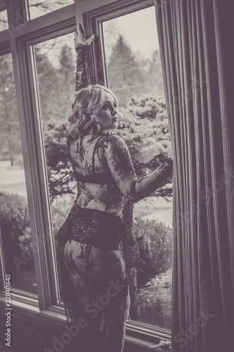 Sexy Tattoo Girl Portrait in Lingerie