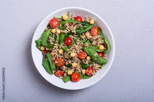 Wallpaper Mural Spinach salad with quinoa , tomatoes and chickpea Torontodigital.ca