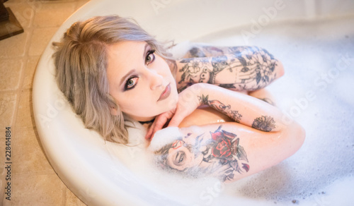 Bath time baby doll