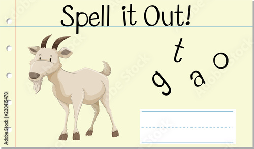 Spell English word goat