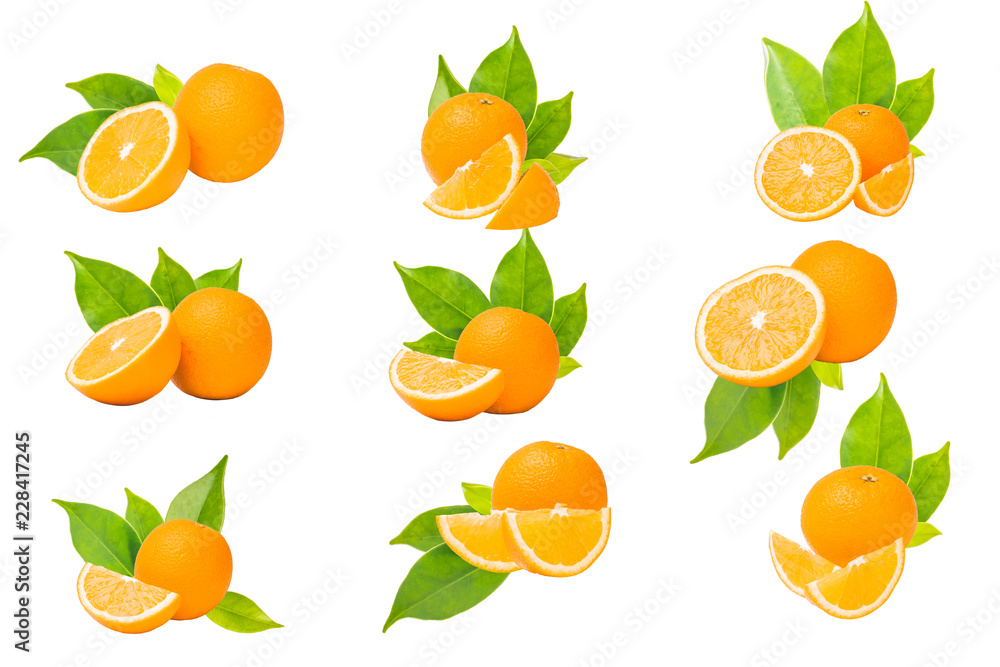 Orange fruit on white background Orange fruit on white background