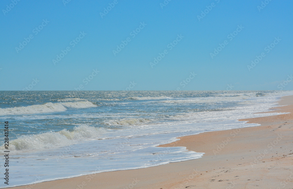 North Beach Guana River Preserve in St Johns County, Atlantic Ocean, Florida. North Beach Guana River Preserve in St Johns County, Atlantic Ocean, Florida.