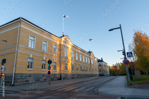 Flying the colors in the morning in Oulu Finland