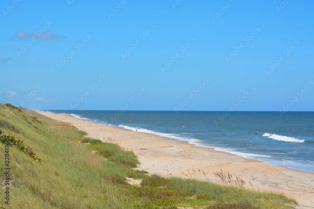 North Beach Guana River Preserve in St Johns County, Atlantic Ocean, Florida.