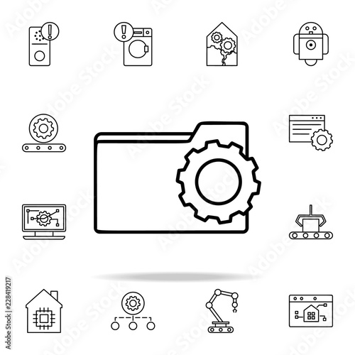folder setup icon. Automation icons universal set for web and mobile