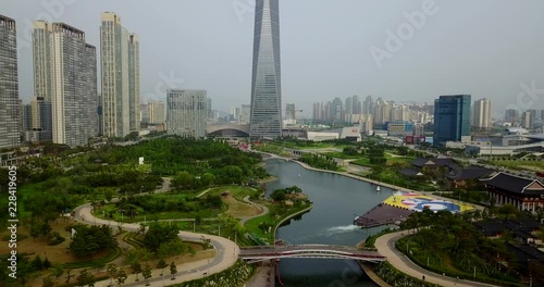 Aerial of Seoul, South Korea