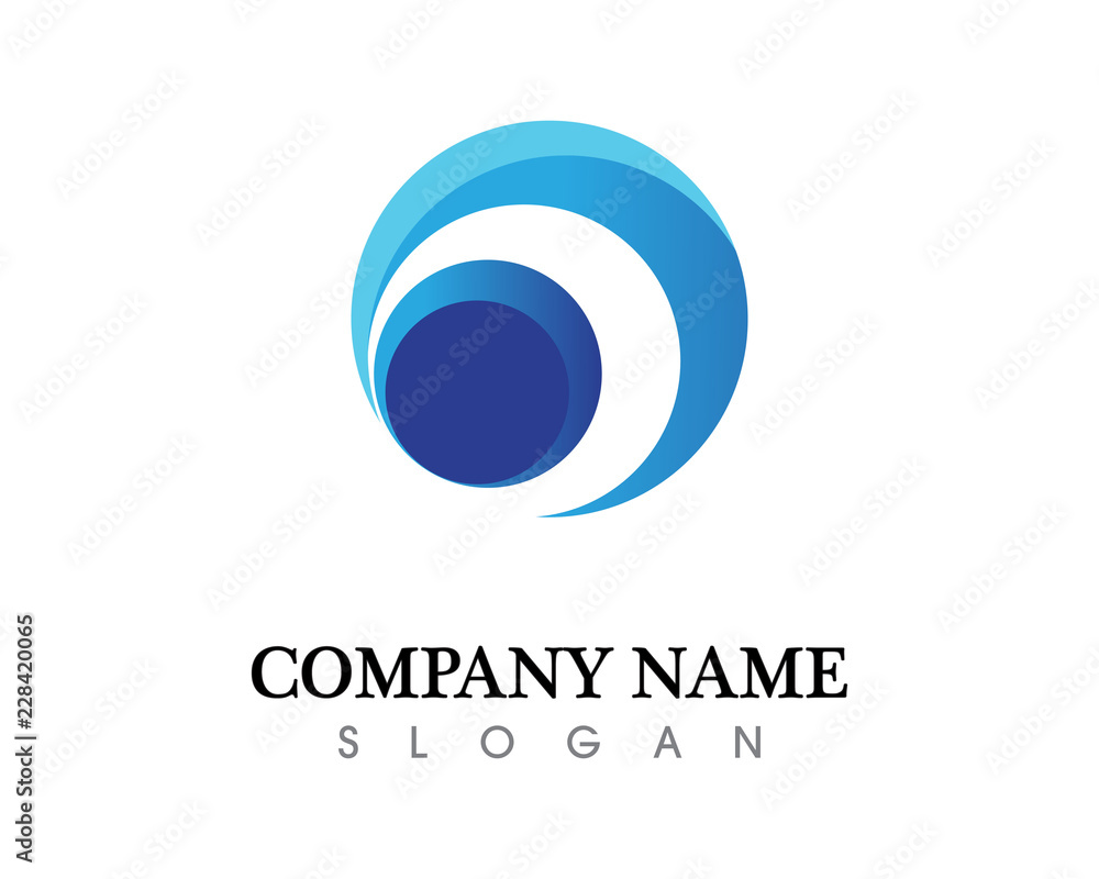 Technology circle logo and symbols Vector