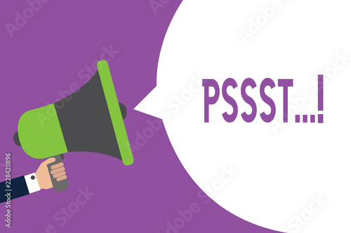 Obraz na plátně Word writing text Pssst