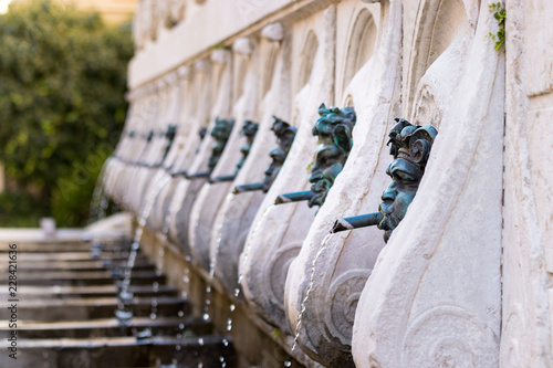 Perspective view of the Calamo fountain in Ancona, Italy. photo