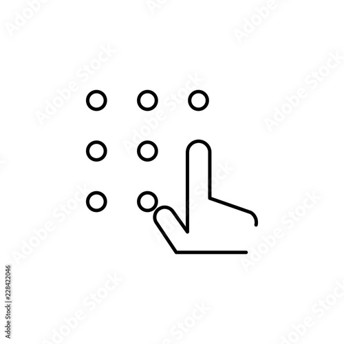 screen lock, pattern icon. Element of security icon. Thin line icon for website design and development, app development. Premium icon