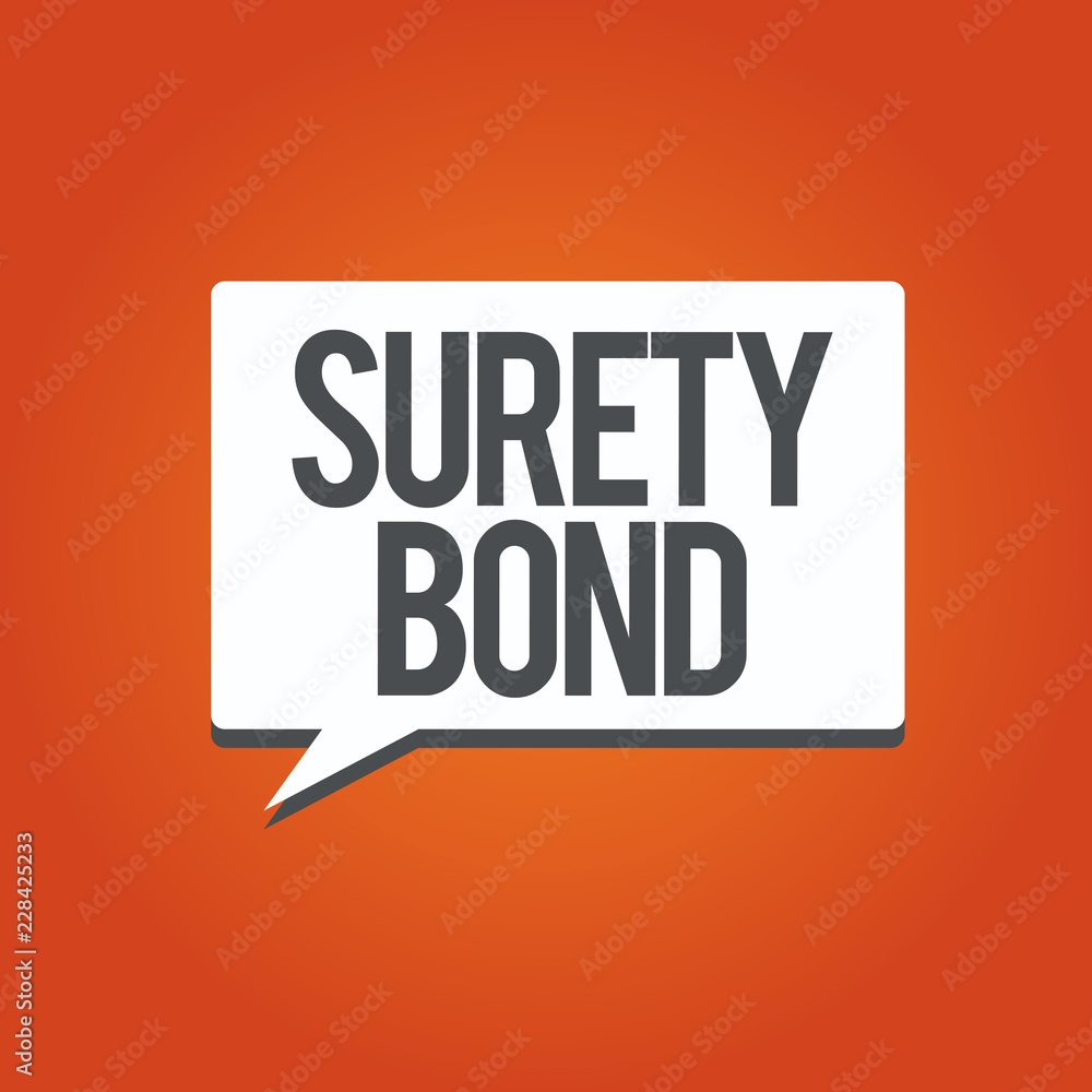 Writing note showing Surety Bond. Business photo showcasing Formal legally enforceable contract between three parties. Writing note showing Surety Bond. Business photo showcasing Formal legally enforceable contract between three parties.