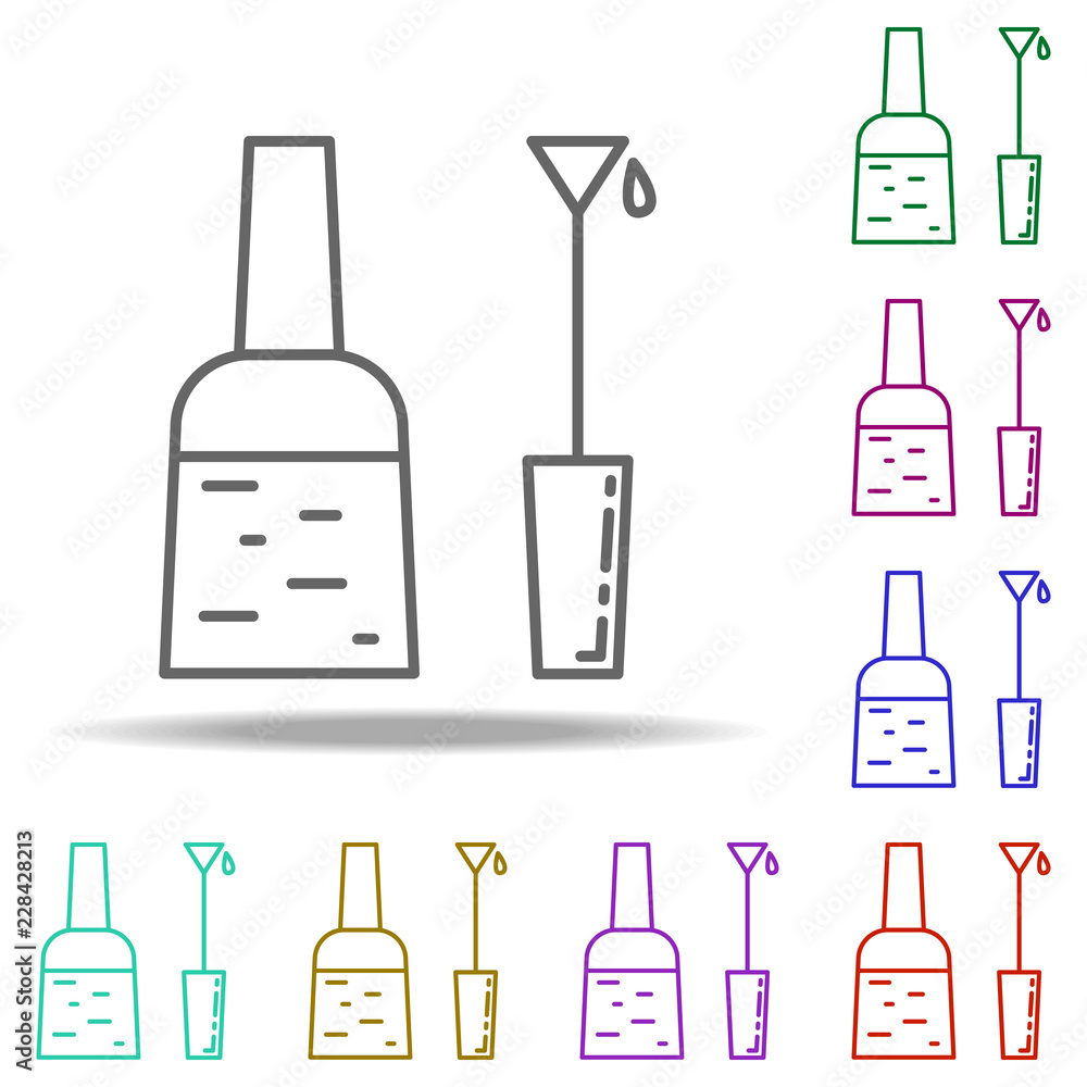 nail polish icon. Elements of Beauty, make up, cosmetics in multi color style icons. Simple icon for websites, web design, mobile app, info graphics nail polish icon. Elements of Beauty, make up, cosmetics in multi color style icons. Simple icon for websites, web design, mobile app, info graphics