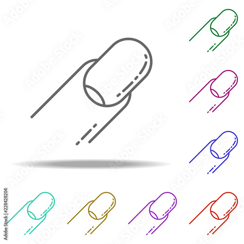 nail icon. Elements of Beauty, make up, cosmetics in multi color style icons. Simple icon for websites, web design, mobile app, info graphics