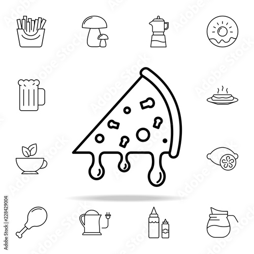 piece of pizza icon. Food and drink icons universal set for web and mobile