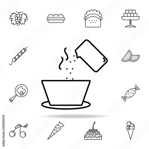 salt the soup icon. Food and drink icons universal set for web and mobile