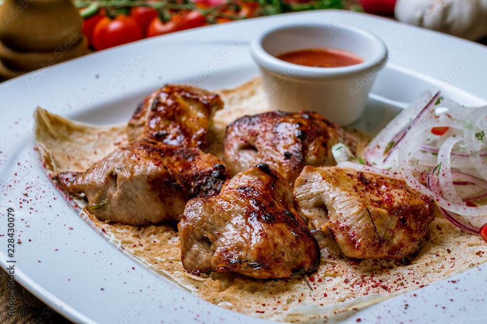 Kebab of veal Kebab of veal